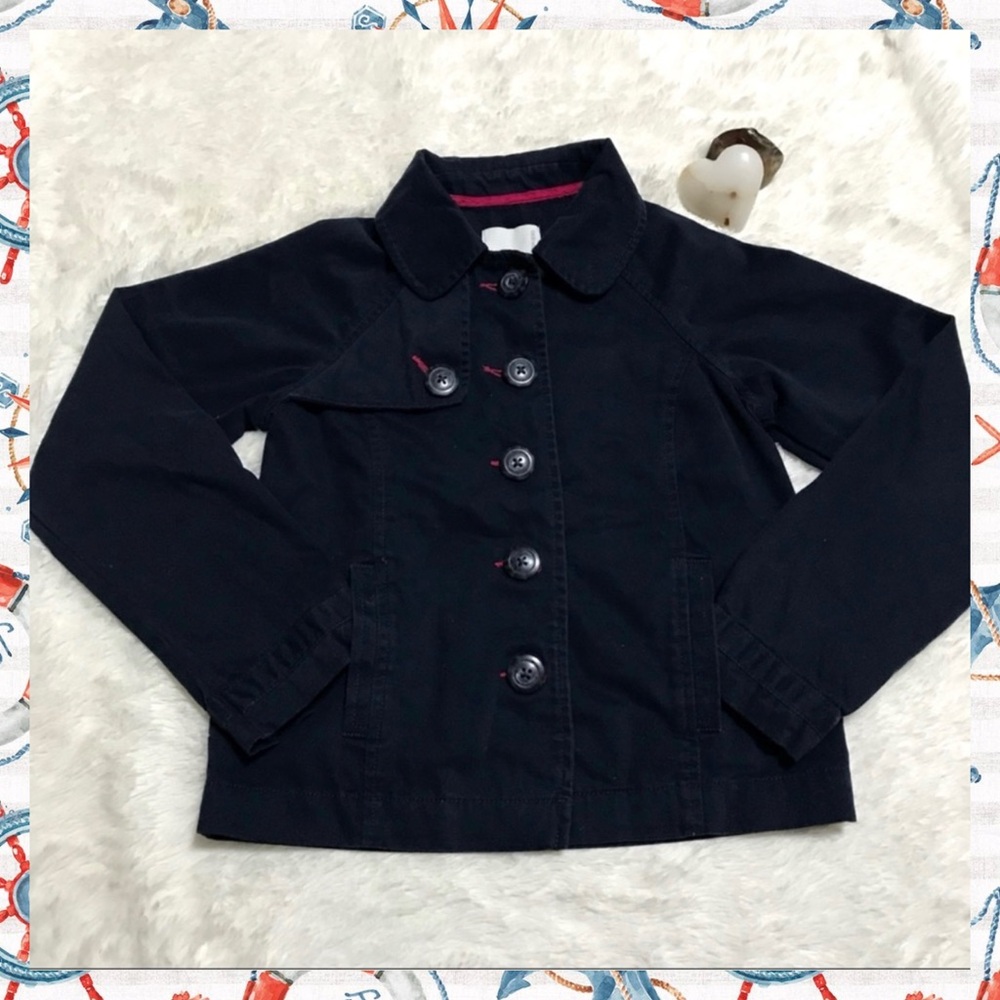 Old Navy Girls Y2K Navy Blue Button Up Jacket Size Large